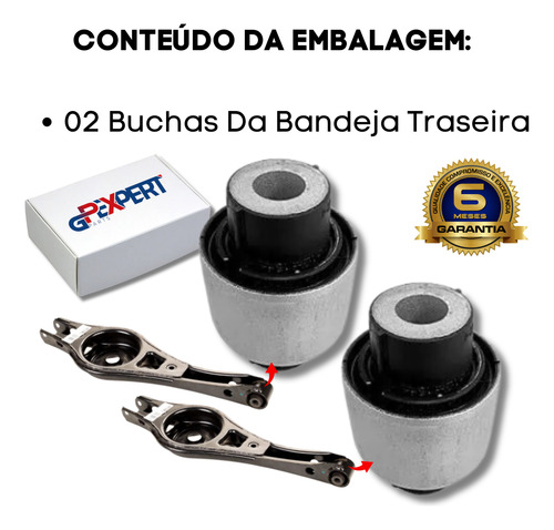 Kit 2 Buchas Bandeja Balança Traseira Tiggo 8 2022 2023 2024