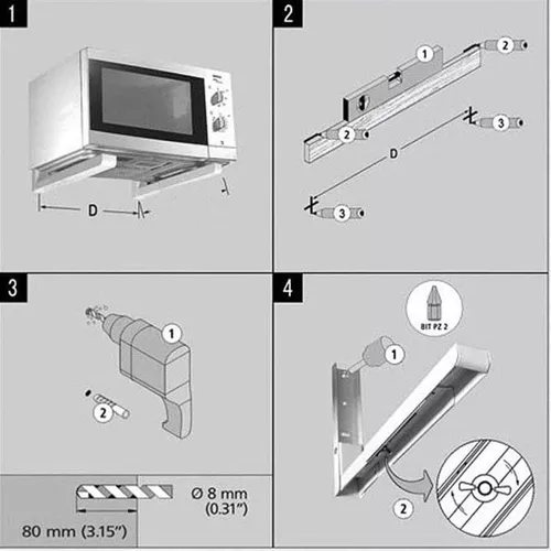 Soporte para microondas acero inoxidable - El Rey de las Ofertas