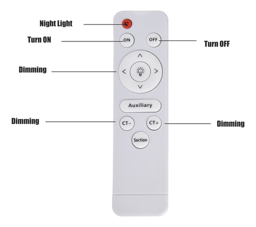 Lámpara De Techo Led De 3 Colores Con Control Remoto, Atenua