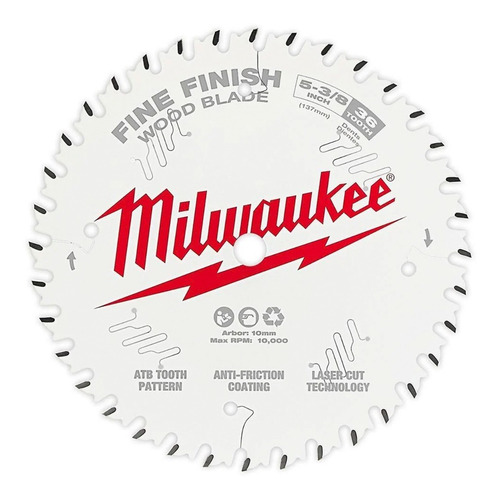 Disco Milwaukee Para Sierra Circular 5-3/8 36 Dientes