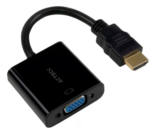 Adaptador Acteck Shift Plus Av400 Hdmi A Vga Negro Ac-934756