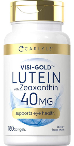 Luteína Y Zeaxantina 40 Mg Carlyle 180 Capsulas Blandas Sabor Neutro