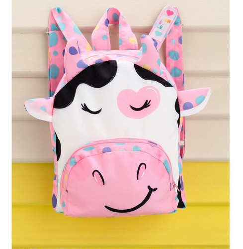 Imagem 2 de 2 de Mochila Infantil Vaquinha Mood Moo Rosa Mon Sucré 21000
