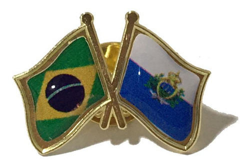 Pin Da Bandeira Do Brasil X San Marino