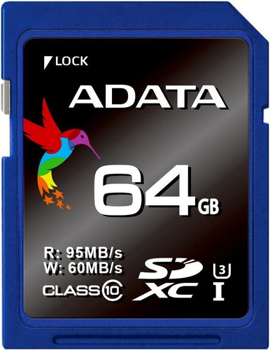 Memoria Sd Premier Pro Sdxc Uhs-i Clase 3 64 Gb Adata