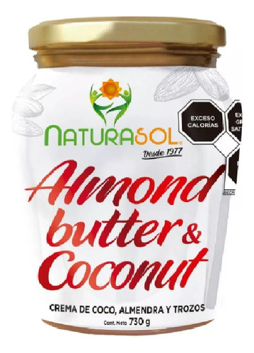 Crema De Coco Almendra Y Trozos Naturasol 730 G