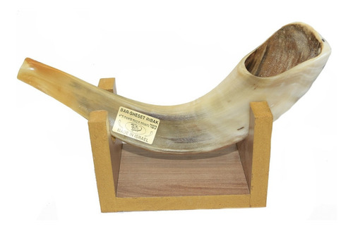 Imagem 5 de 10 de Shofar Chifre De Carneiro De Tocar Ou Ungir/unção + Suporte - Original De Israel