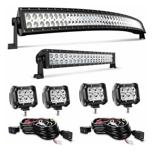 Barra De Luz Led T-former 52 Pulgadas Curvada 300w + 22 PuLG