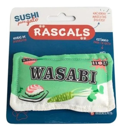 Rascals Juguete Anti Estrés P/ Gato Sobre Wasabi Mascota Pet