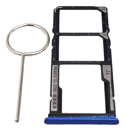 Gaveta Bandeja Suporte Slot Chip Para Redmi 9c Cor Azul