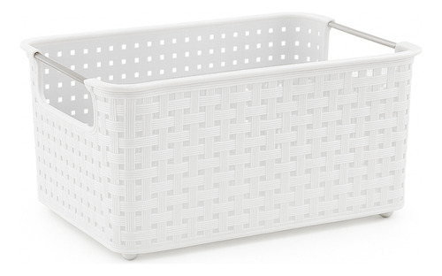 Organizador Niquelart Cesto Com Textura Rattan Natural