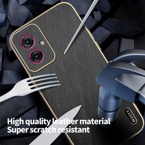 Funda Protectora Para Huawei Honor X7b 4g/honor X7c 4g/honor X7a 2023, Piel De Seda, Resistente A Los Arañazos, Lujosa, Marco Galvanizado