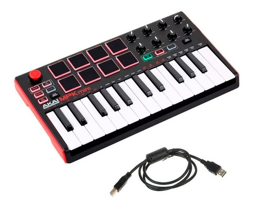 Teclado Controlador Akai Mpk Mini Mk2 25 Teclas Entrada Usb