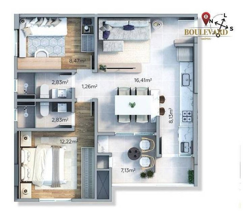 Imagem 9 de 10 de Apartamento No West Side, Com 2 Dormitórios À Venda Por R$ 494.900 - Centro - Curitiba/pr - Ap0362
