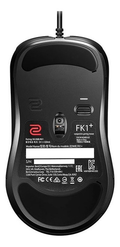 Mouse gamer ZowieFK Series FK1+ negro