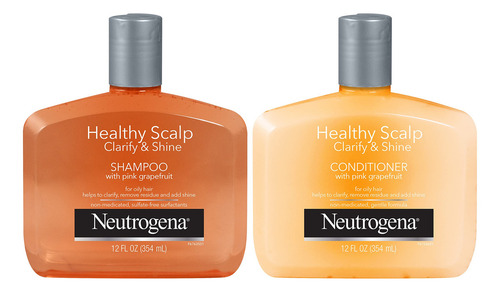 Shampoo y Acondicionador Neutrogena Healthy Scalp 355ml para Cabello Graso