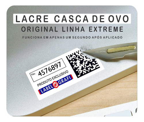 Lacres Casca De Ovo Extreme 40x20mm Personalizado 600 Un Cor