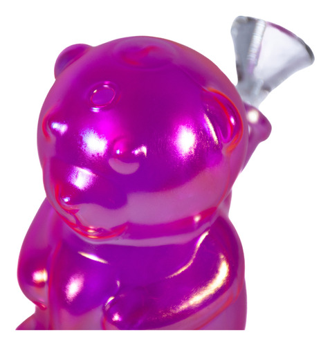 Bubbler Gummy Bear Rosa Vidrio Borosilicado Osito Rosa Chicle