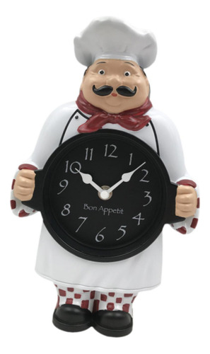 Reloj De Pared De Chef, Escultura De Pared Creativa, Reloj