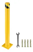 Comprar Poste De Acero 107cm Seguridad Vial Poste Barrera Amarilla Cinta Negro Poste Amarillo