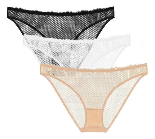 Wingslove Bragas Sexy De Malla Transparente Para Mujer, [u]