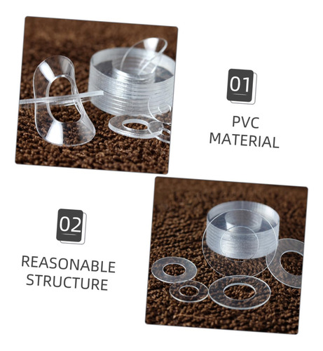 Iwowhero 500pcs Transparent Soft Gasket Washers Faucet