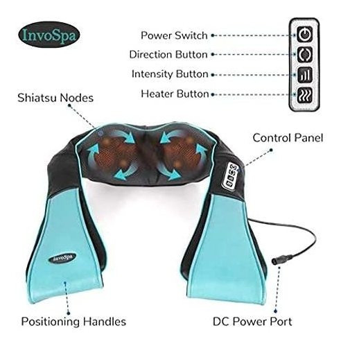 Imagen 2 de 7 de Masajeador Eléctrico De Cuello, Hombros Y Espalda Con Calor