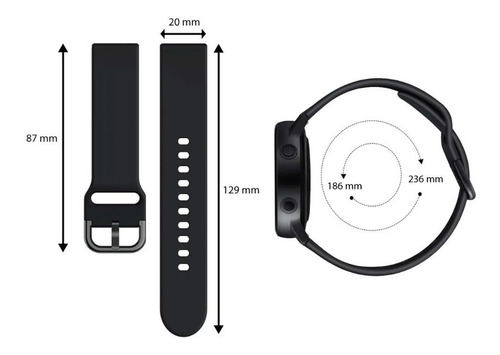 Imagen 2 de 2 de Malla Silicona Samsung Watch Active Gear 20mm - Coolcase