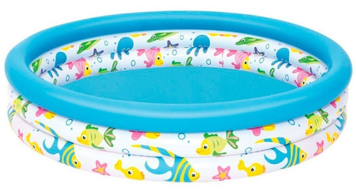 Imagen 3 de 6 de Pileta Inflable 122 X 25 Cm 3 Anillos Niños Bebe Balcon
