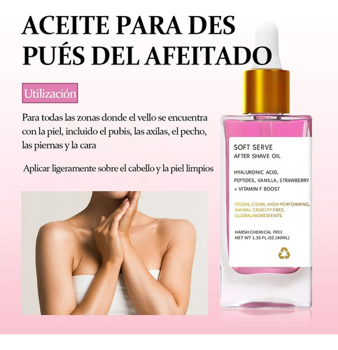 Aceite Para Después Del Afeitado Con Fresa Y Vainilla