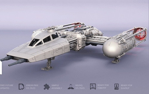 Star Wars Y-wing Starfighter G Archivo Stl Para Impresión 3d