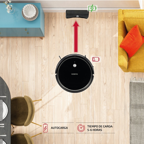 Imagen 7 de 10 de Aspiradora Automática Trapeadora Femmto Robot Inteligente