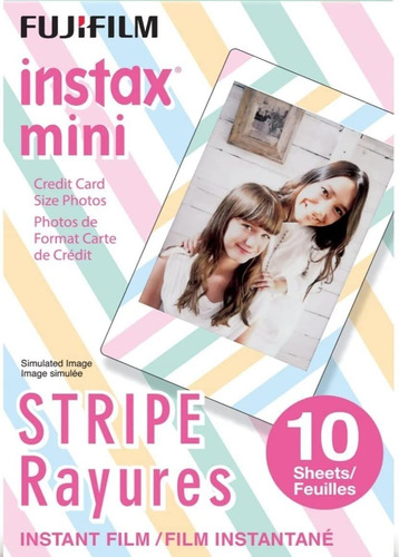 Imagen 1 de 3 de Fujifilm Instax Mini Stripe Película 10 Unidades