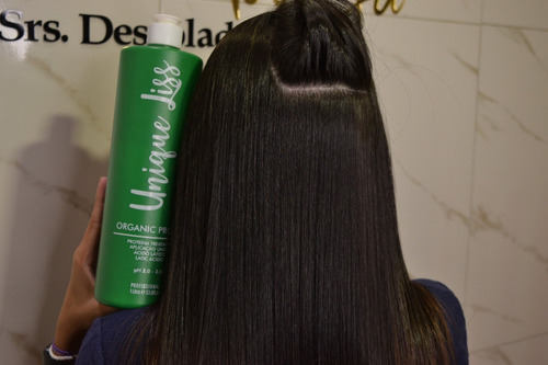 Unique Liss Profissional Alisamento Americano Orgânico Alisa Afro E Crespo E Cacheado / Vegano De 1l 1kg