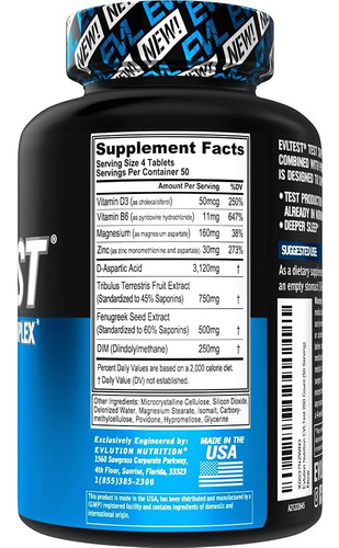 Evl Testosterone Booster Para Hombres - Suplemento De Apoyo