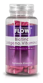 Biotina Colágeno Vitamina C 90 Cápsulas Flow