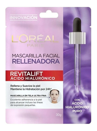 Mascarilla L´oréal Paris Revitalift Ácido Hialurónico X 1u