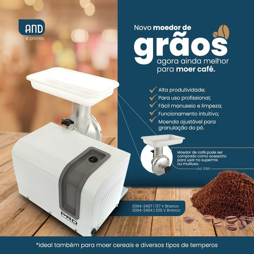 Moedor De Cafe Eletrico Malte 40kg/h 380w Mono 220v