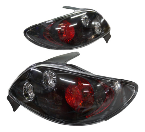 Focos Traseros Peugeot 206 98-09 Fondo Negro - Biocartuning
