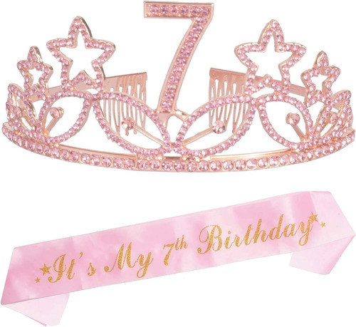 7 Cumpleaños, Regalos De 7 Cumpleaños Para Niñas, Tiara De 7