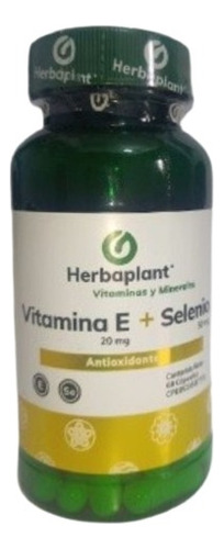 Vitamina E 20mg + Selenio 50mg 60 Cápsulas - Herbaplant