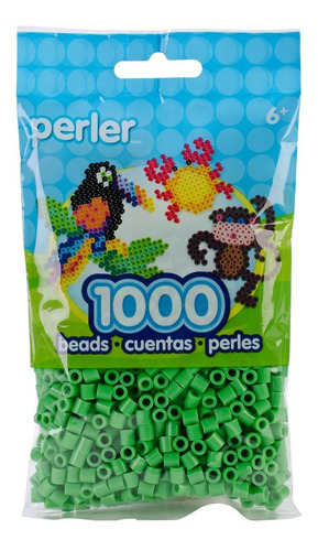 Canutillos Beads 1000 Unidades Color Verde Brillante