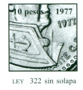 Moneda Argentina 10 Pesos 1977 Brown Sin Solapa Error Catalo