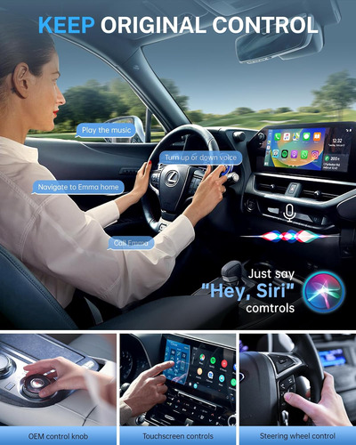 Adaptador Carplay Para iPhone, Conexión Múltiple Usb C, Gris
