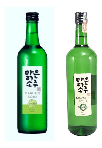 Kit C 2 Soju Margun Bebida Coreana Limão E Tradicional 750ml