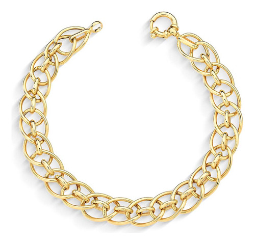 Pulseira Grumet De Elo Entrelaçado De 8.6mm Em Ouro 18k 20,0
