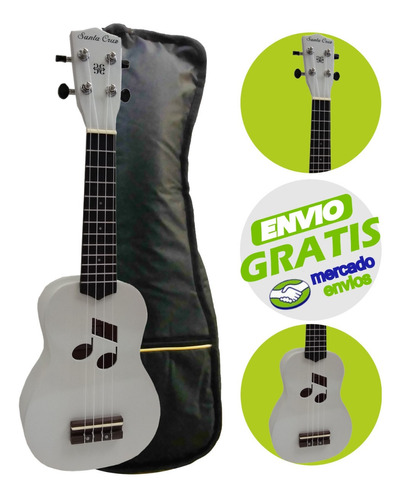 Ukelele Diseño Soprano Funda Santa Cruz Uk210n Nota Cuo