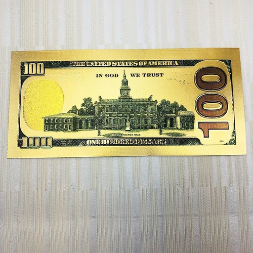 7 Billetes Dorados De Dolares - Coleccionables En Pan De Oro