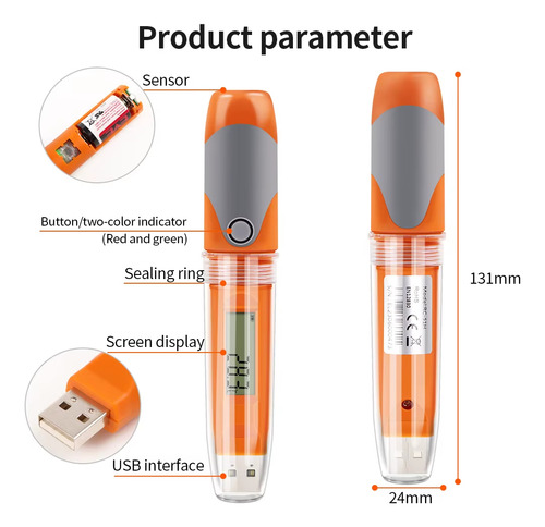 Data Logger Usb De Temperatura Y Humedad - Elitech Rc-51h