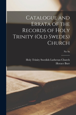 Libro Catalogue And Errata Of The Records Of Holy Trinity...